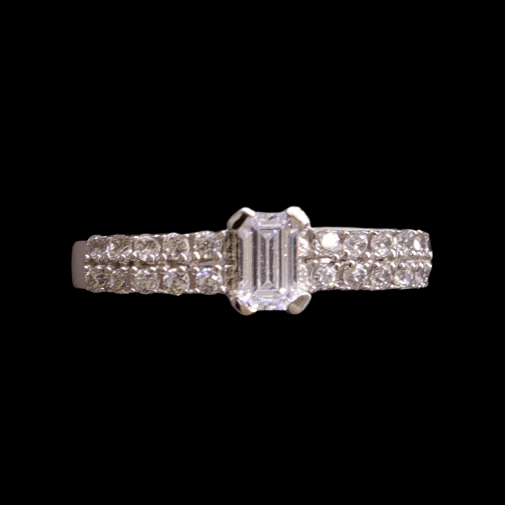 18K White Gold Bridal Ring     
