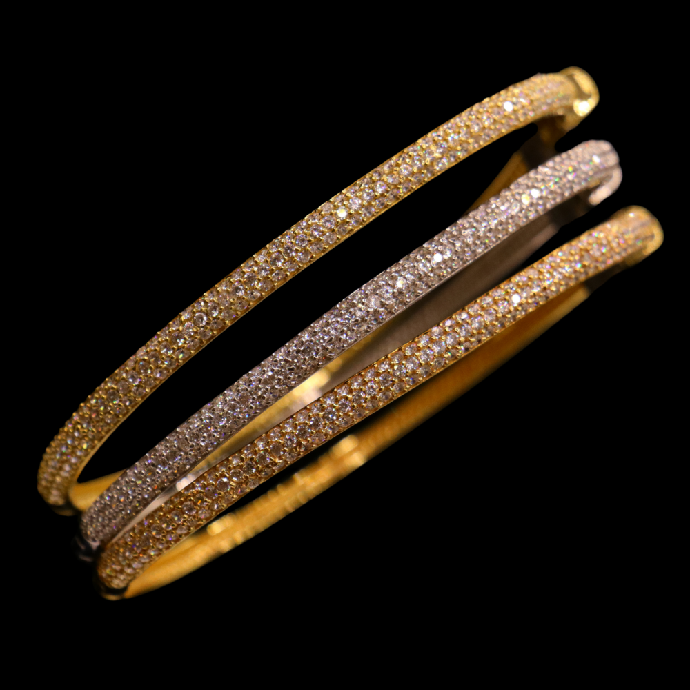18K Gold Bangle Set