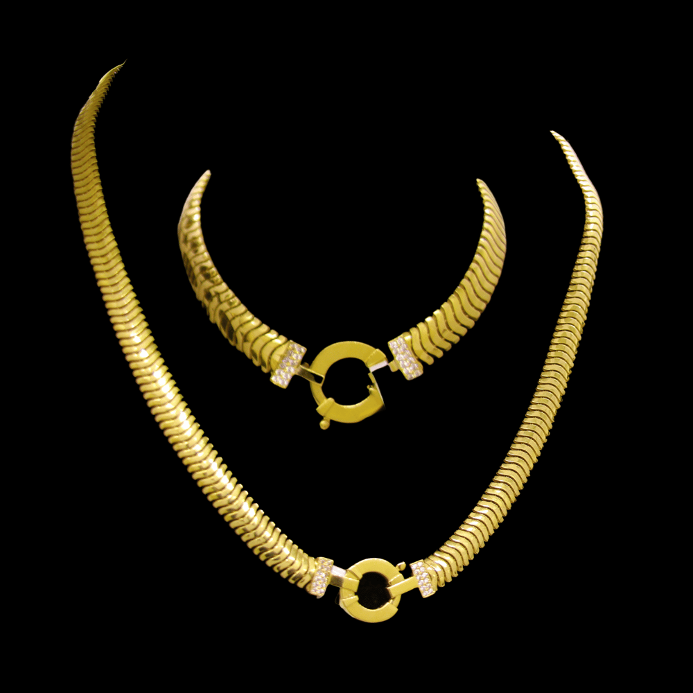 18K Gold Necklace Set