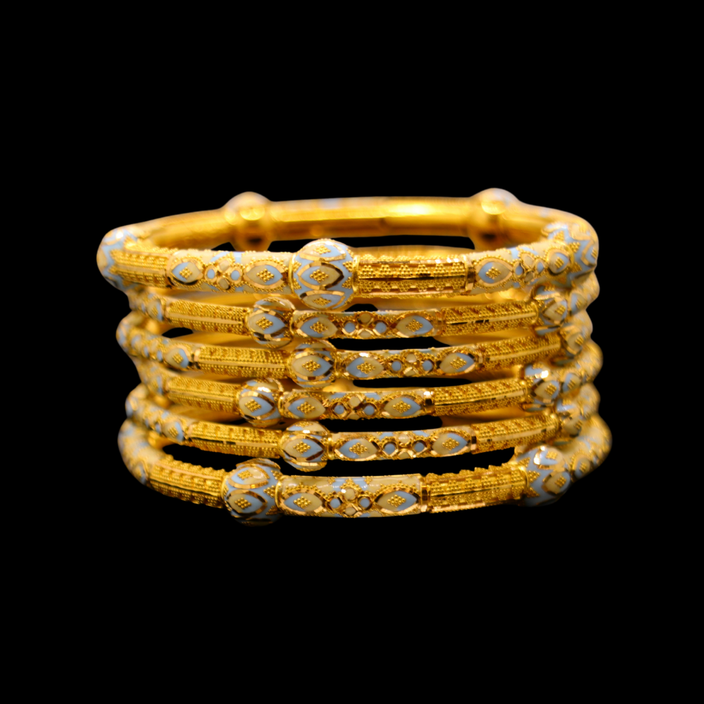 22K Gold Bangle Set (S)   