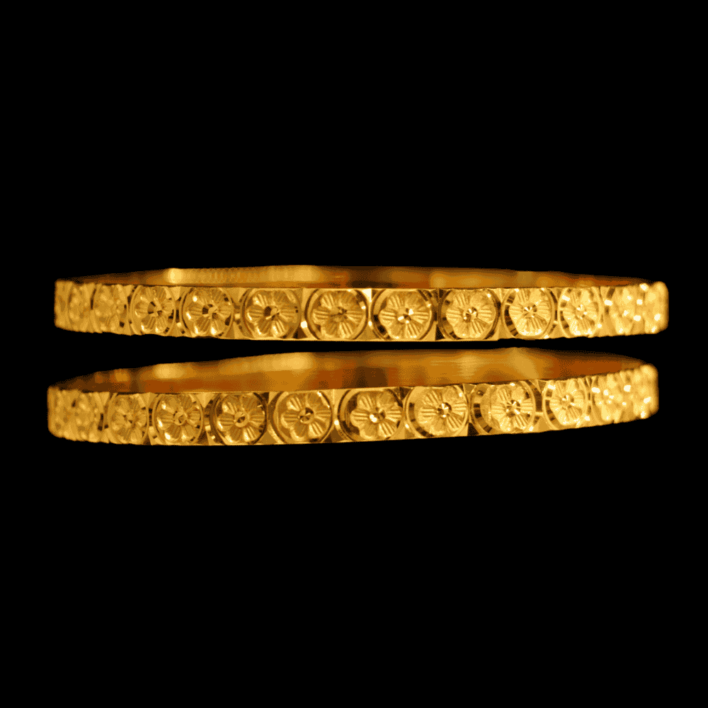 22K Gold Bangle Set (M)