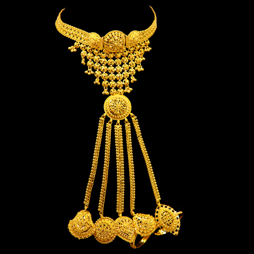 22K Gold Hand Bracelet 