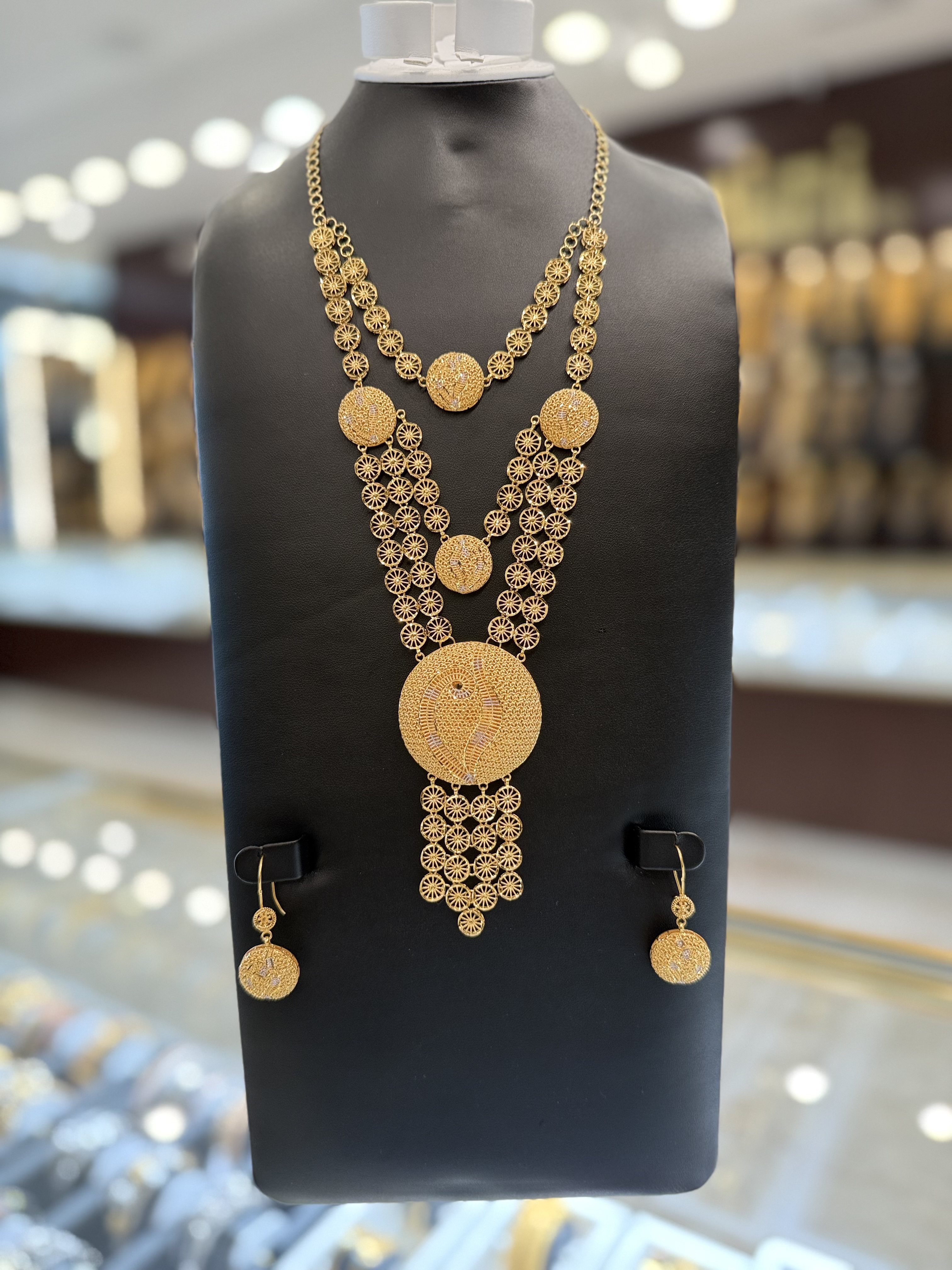 21K Gold Necklace Set 