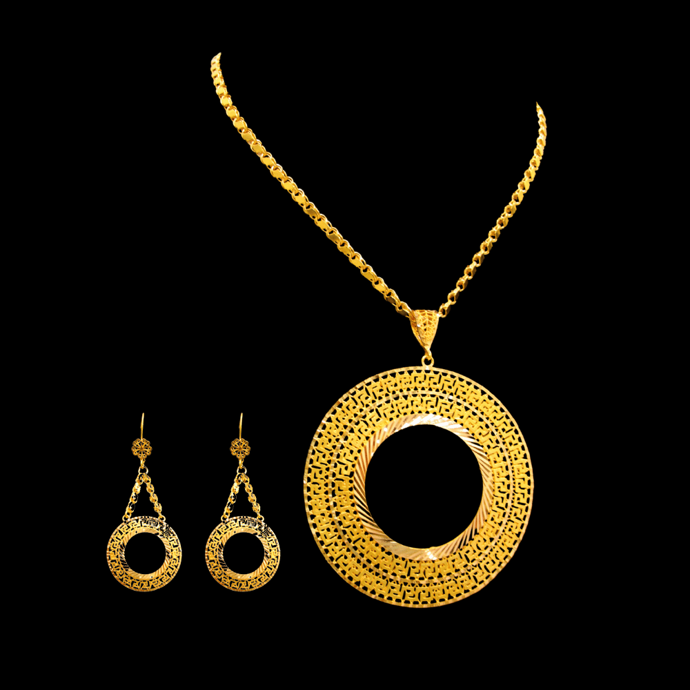 21K Gold Necklace Set 