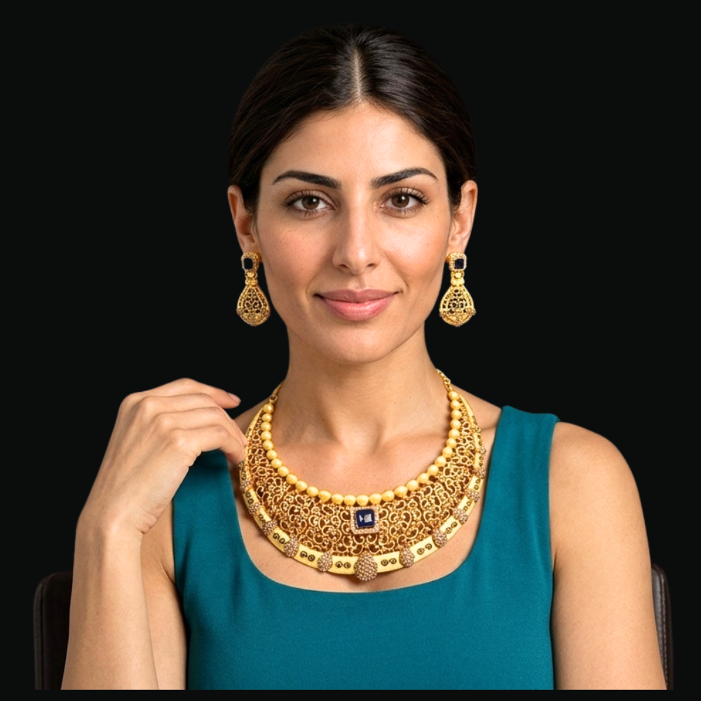 22K Gold Necklace Set  