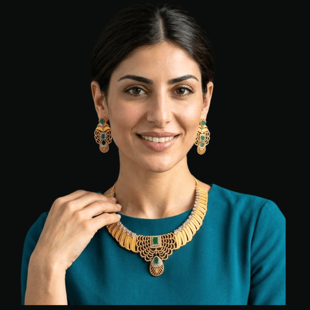 22K Gold Necklace Set  