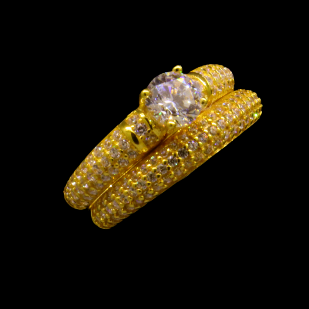 21K Gold Bridal Ring  Set