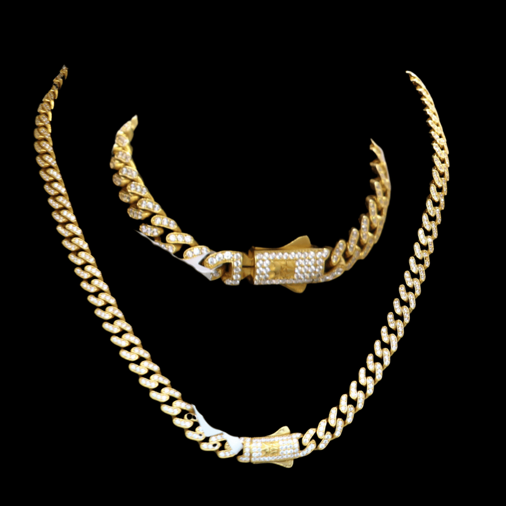21K Gold Necklace Set   