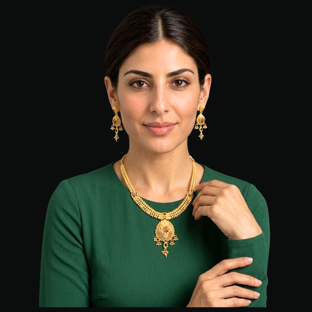 22K Gold Necklace Set