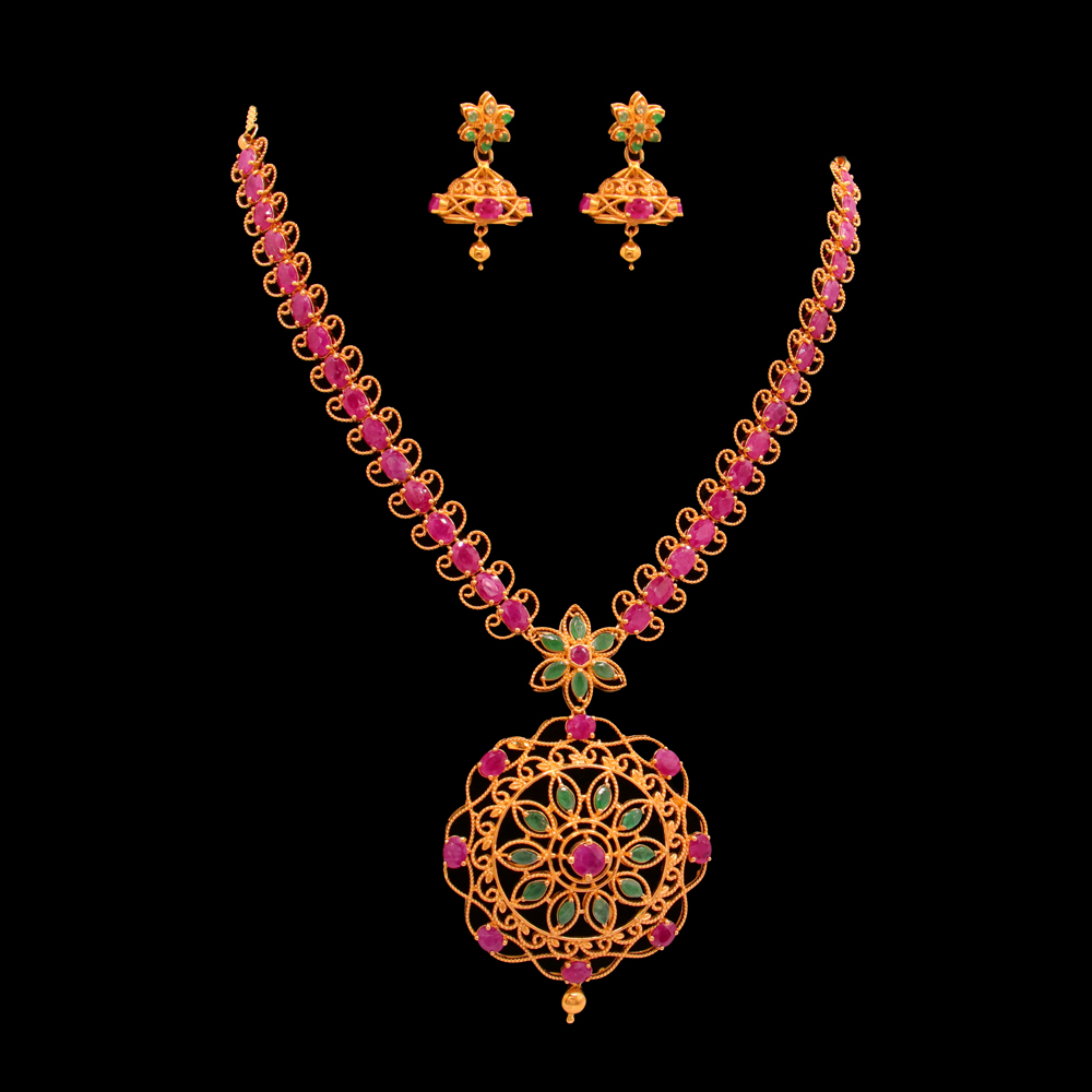 22K Gold Necklace Set
