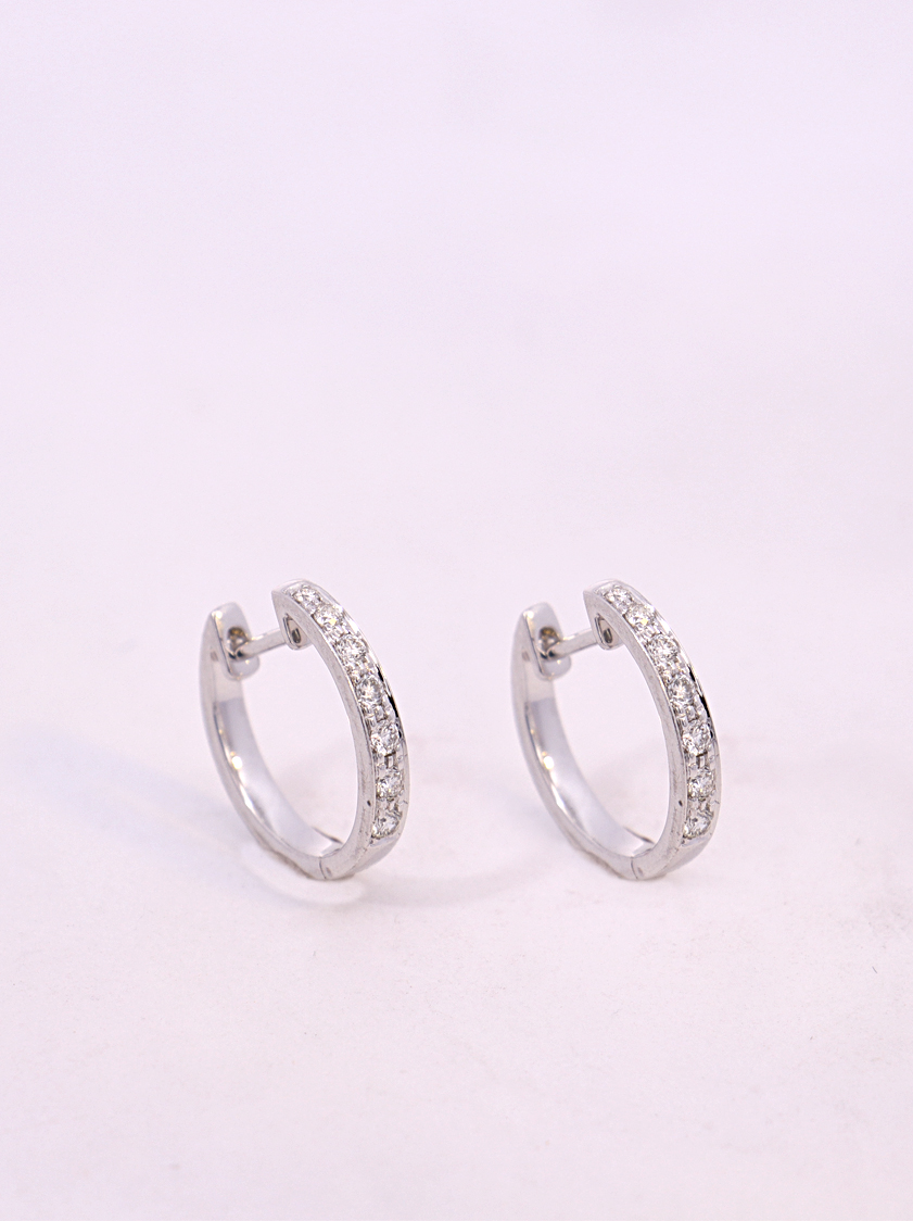 Diamond Hoop Earrings 