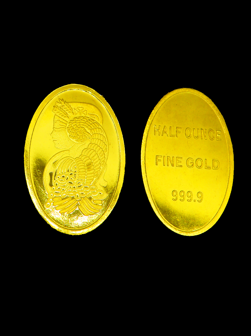 24K Gold Yasini Half Oval Ounce Bar