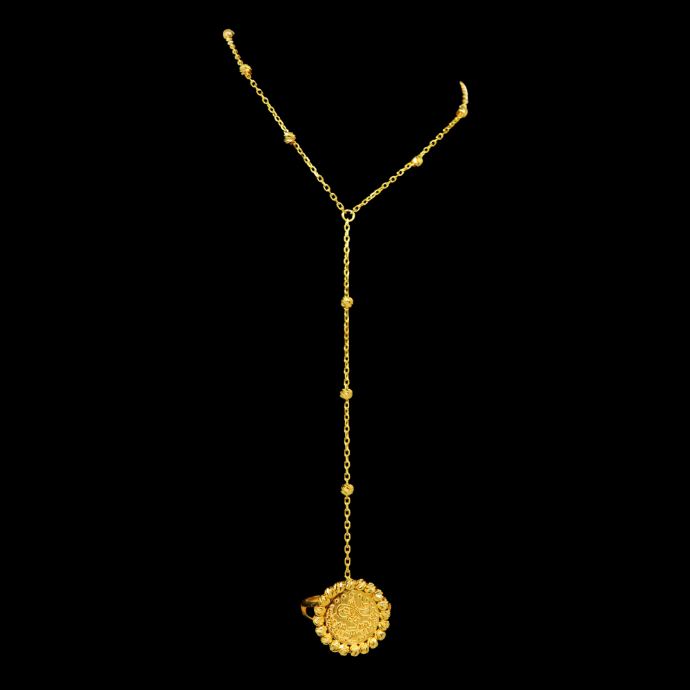 21K Gold Hand Bracelet    