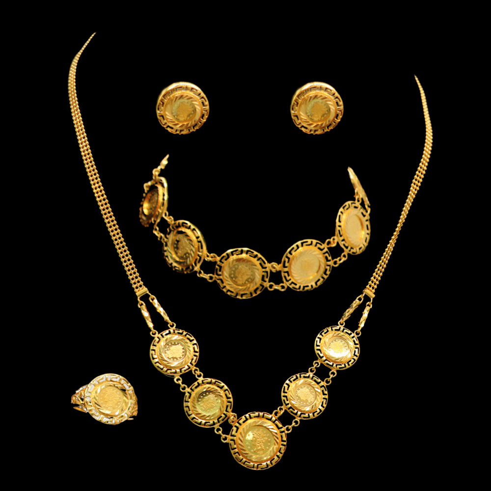 21K Gold Necklace Sets   