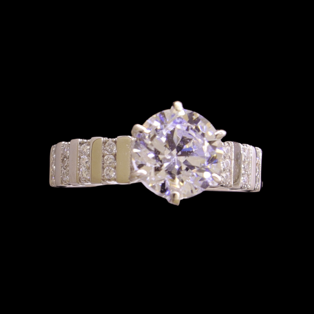 18K White Gold Bridal Ring     