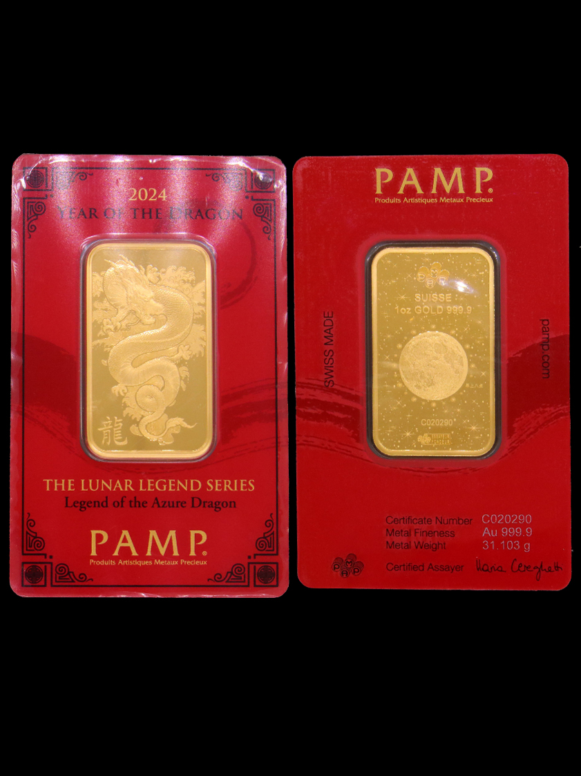 1 oz PAMP Lunar Series Gold Bullion Bar