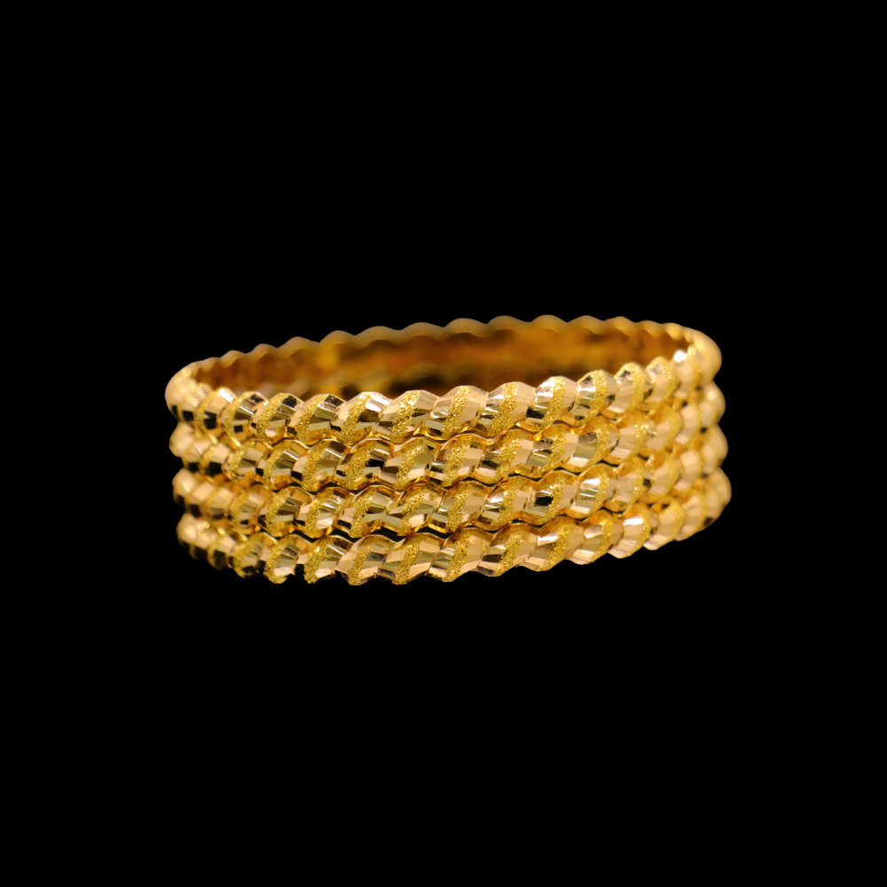 18K Gold Bangle Set 
