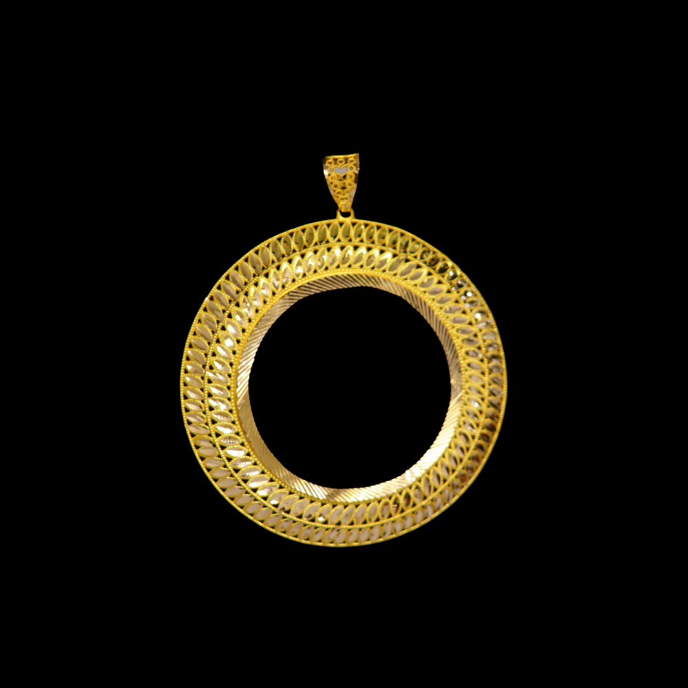 21K Gold Frame Pendant  
