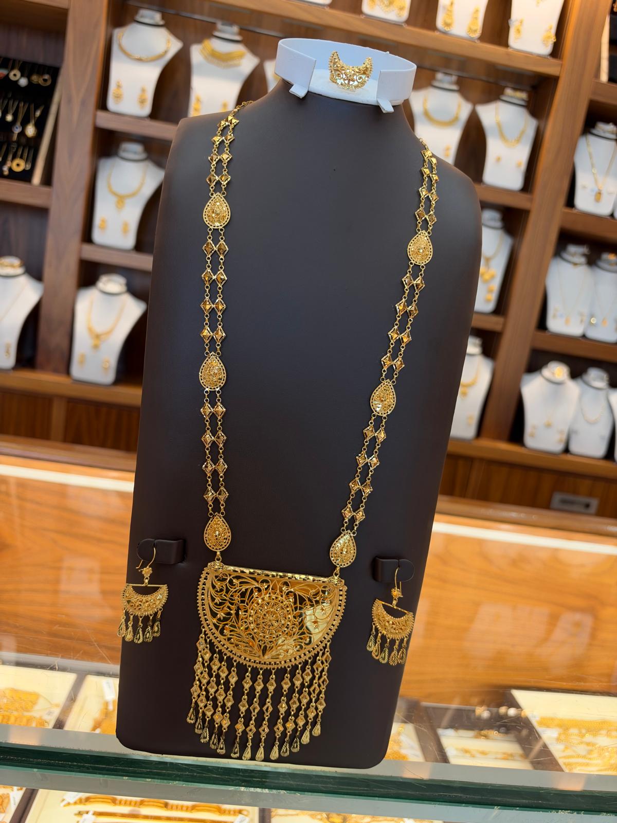 21K Gold Necklace Set   