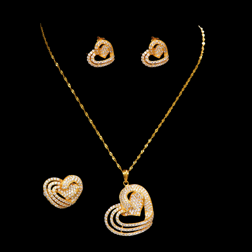 18K Gold Necklace Set   