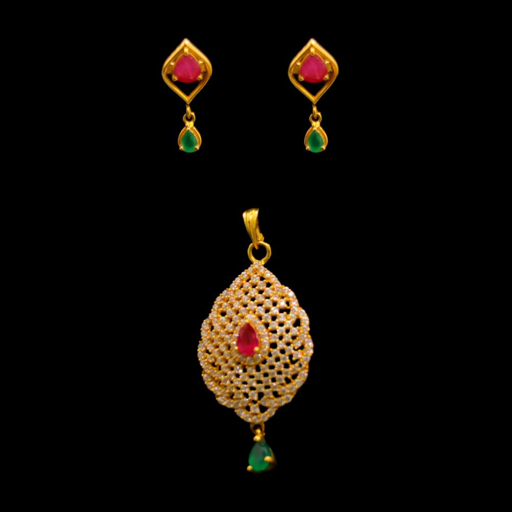 22K Gold Pendant Set