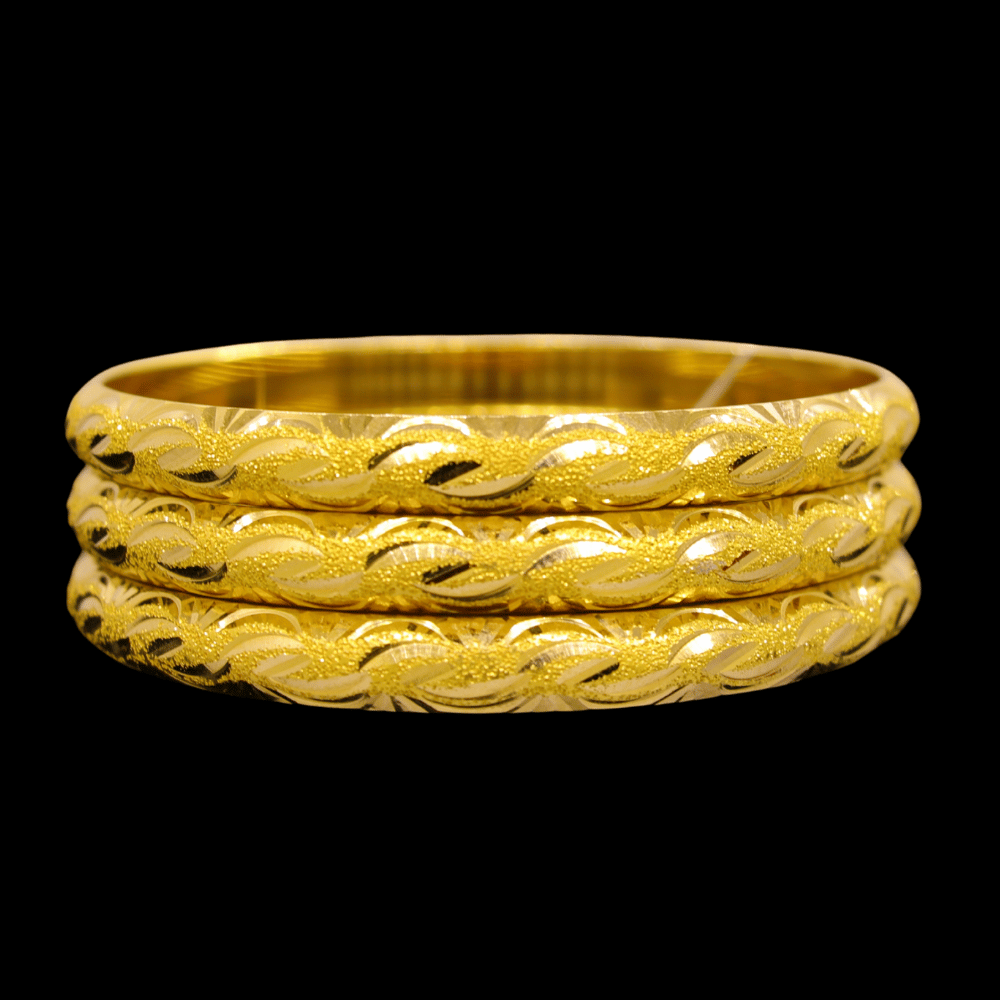 21K Gold Bangle Set, S (19), style SW30338