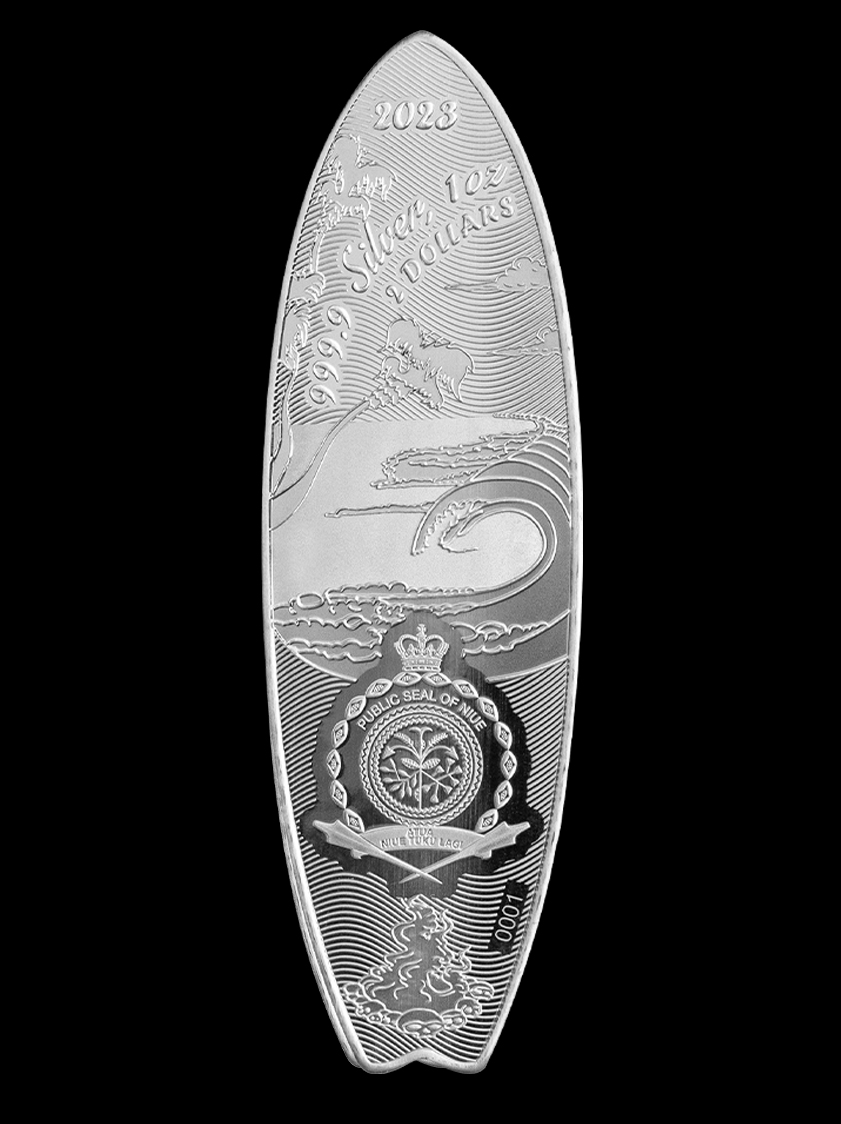 Drew Brophy Surfboards 1oz Silver Coin