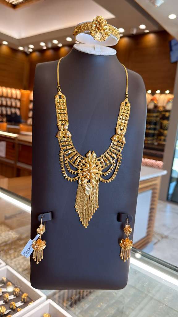 21K Gold Necklace Set   