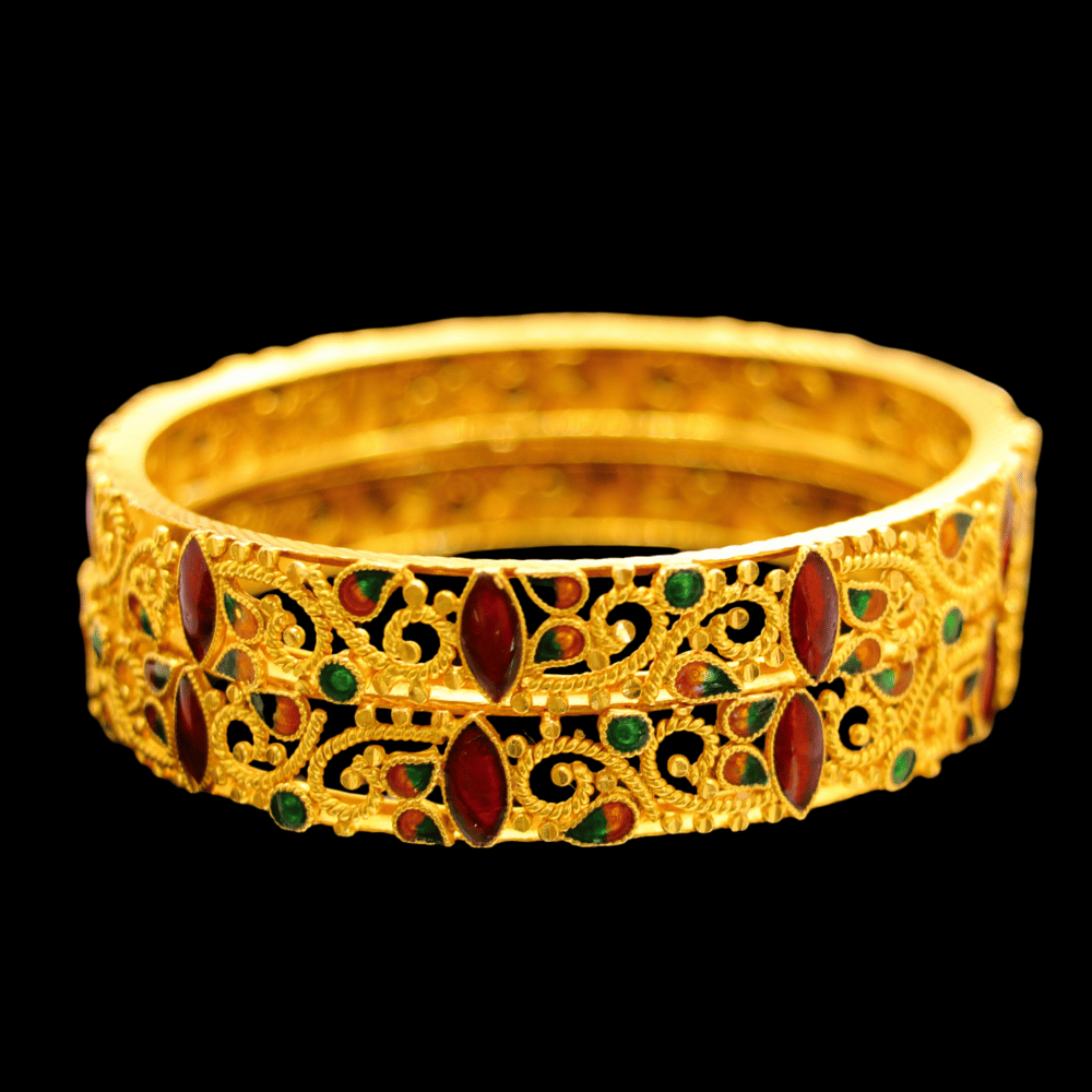 22K Gold Bangle Set  (S)