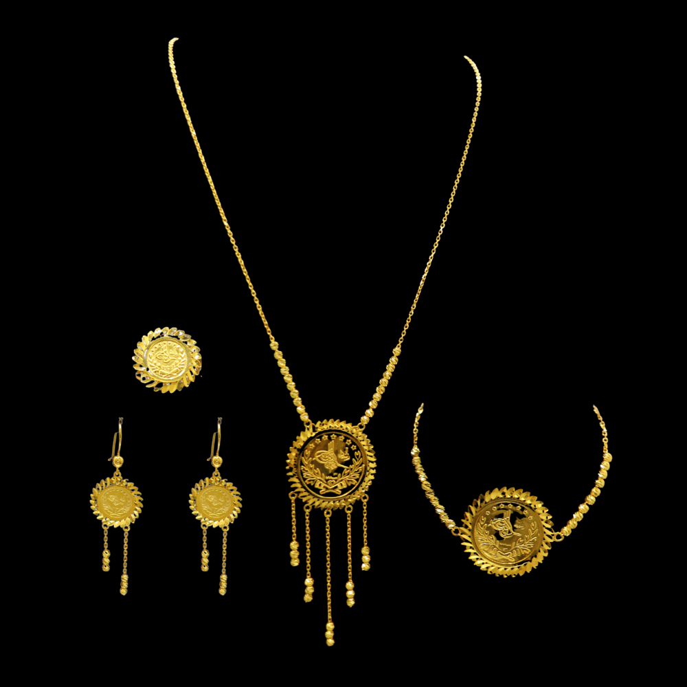 21K Gold Necklace Set  