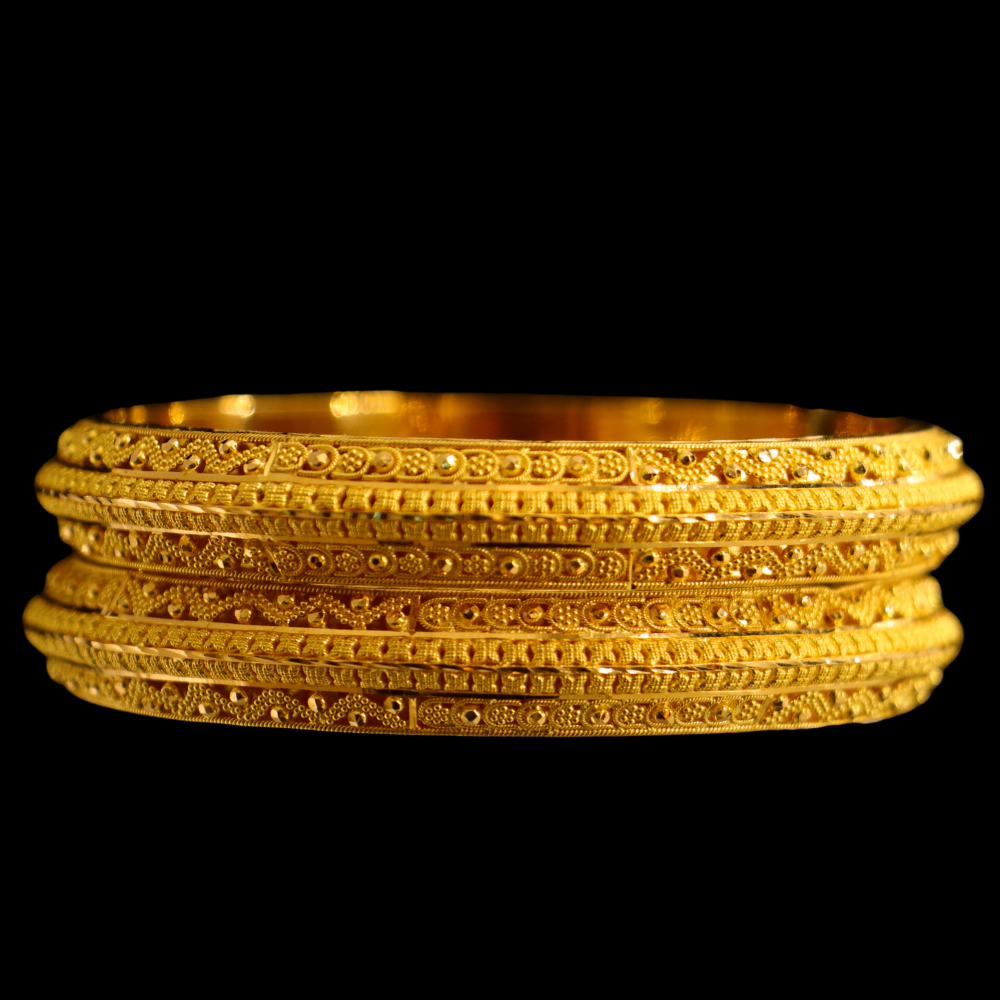 22K Gold Bangle Set (S)