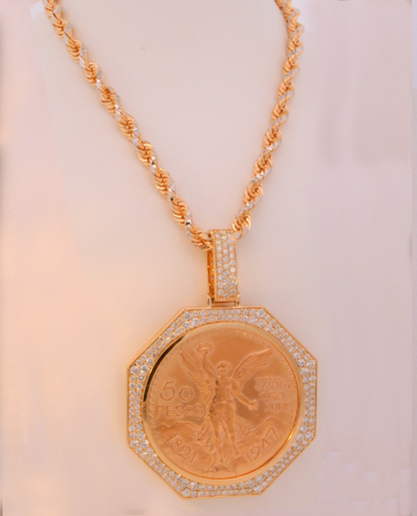 Diamond Coin Necklace