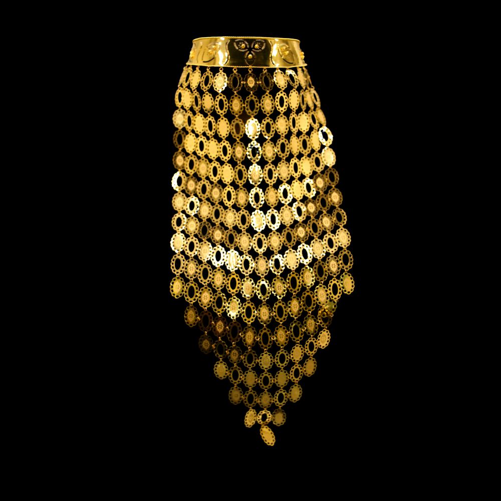 21K Gold Long Necklace 