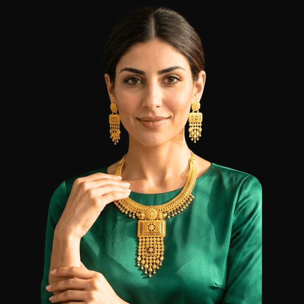 22K Gold Necklace Set 