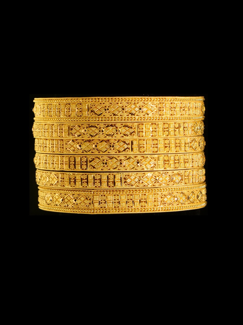 22K Gold Bangle Set (XS)