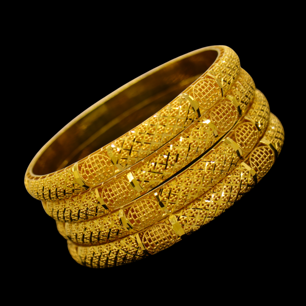 21K Gold Bangle Set (L)