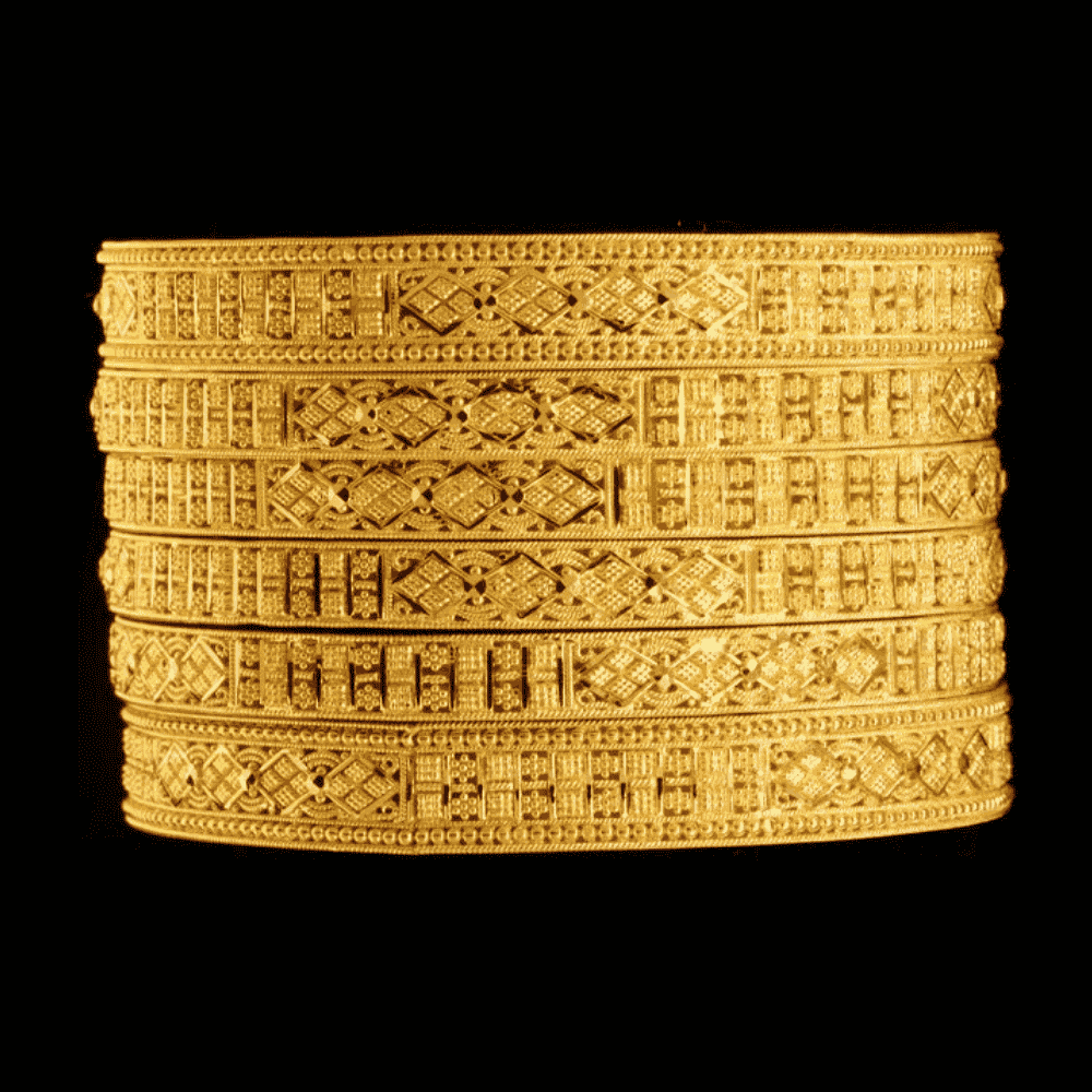 22K Gold Bangle Set (XS)
