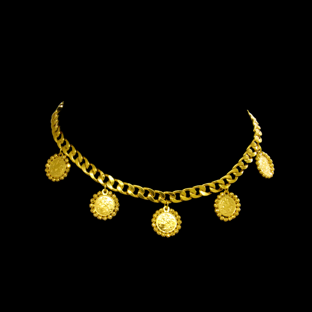 21K Gold Himo Choker Necklace