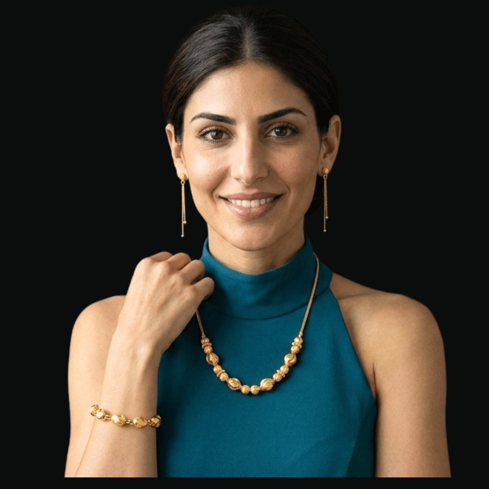 22K Gold Necklace Set  