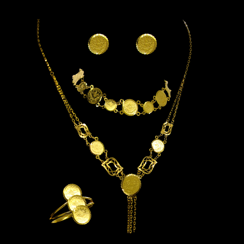 21K Gold Necklace Set 