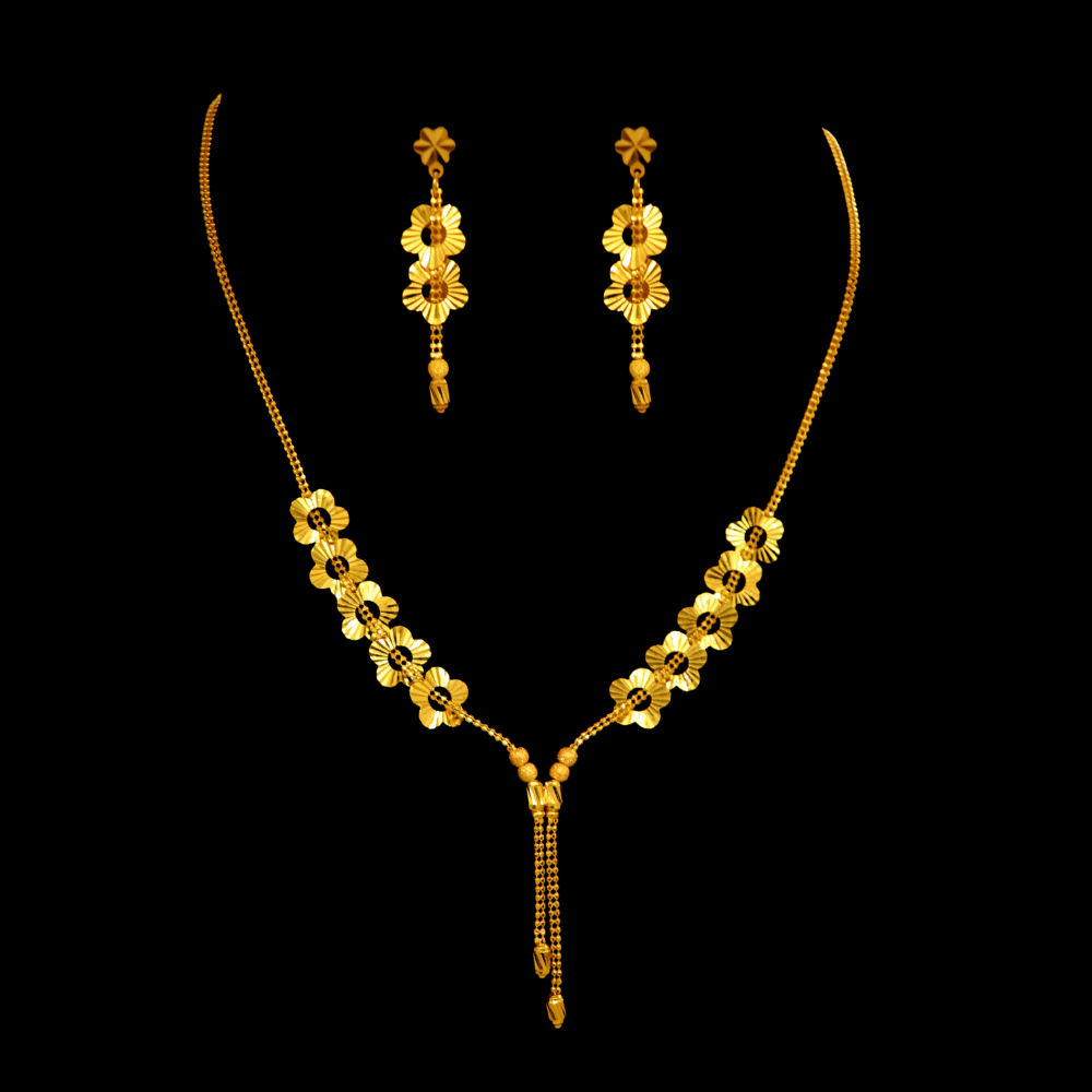 22K Gold Necklace Set     
