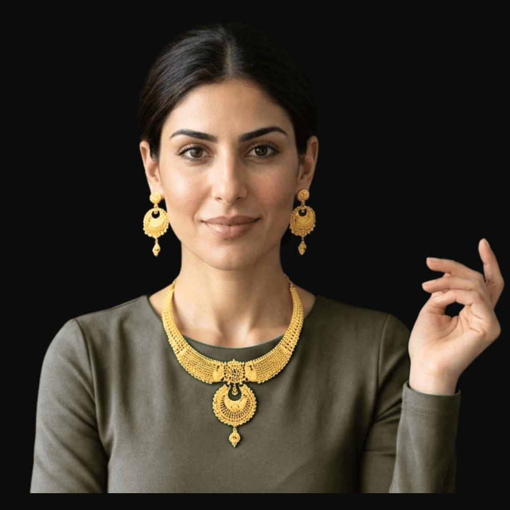 22K Gold Necklace Set