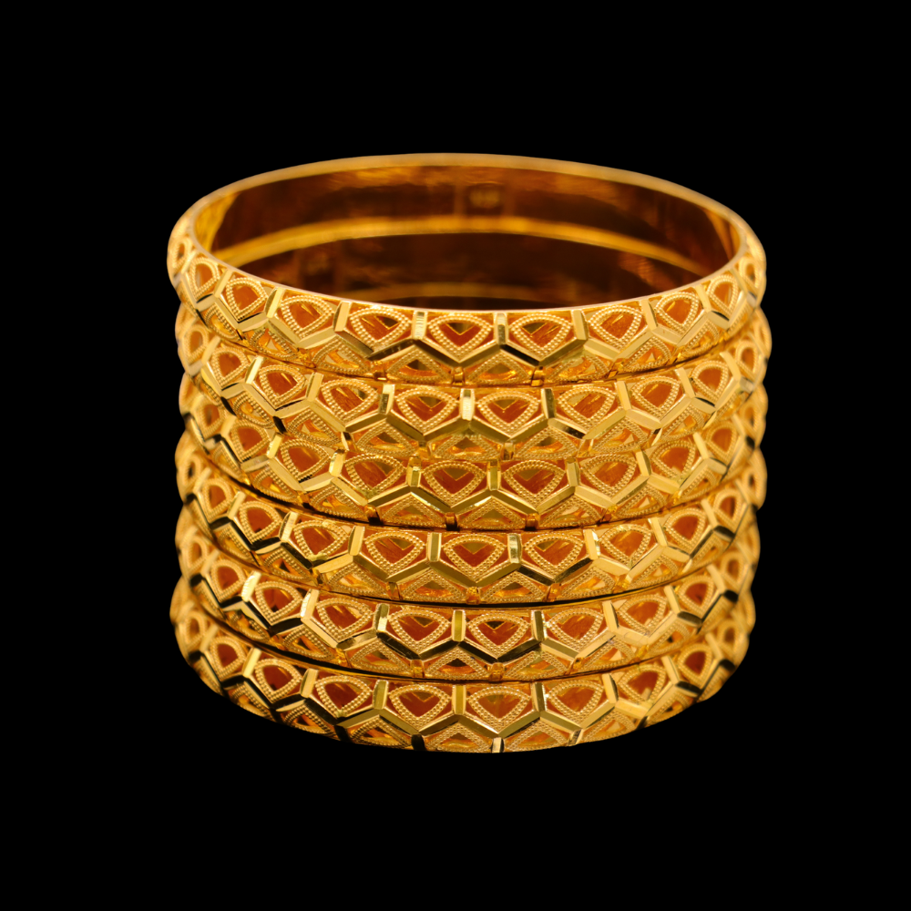 21K Gold Bangle Set 