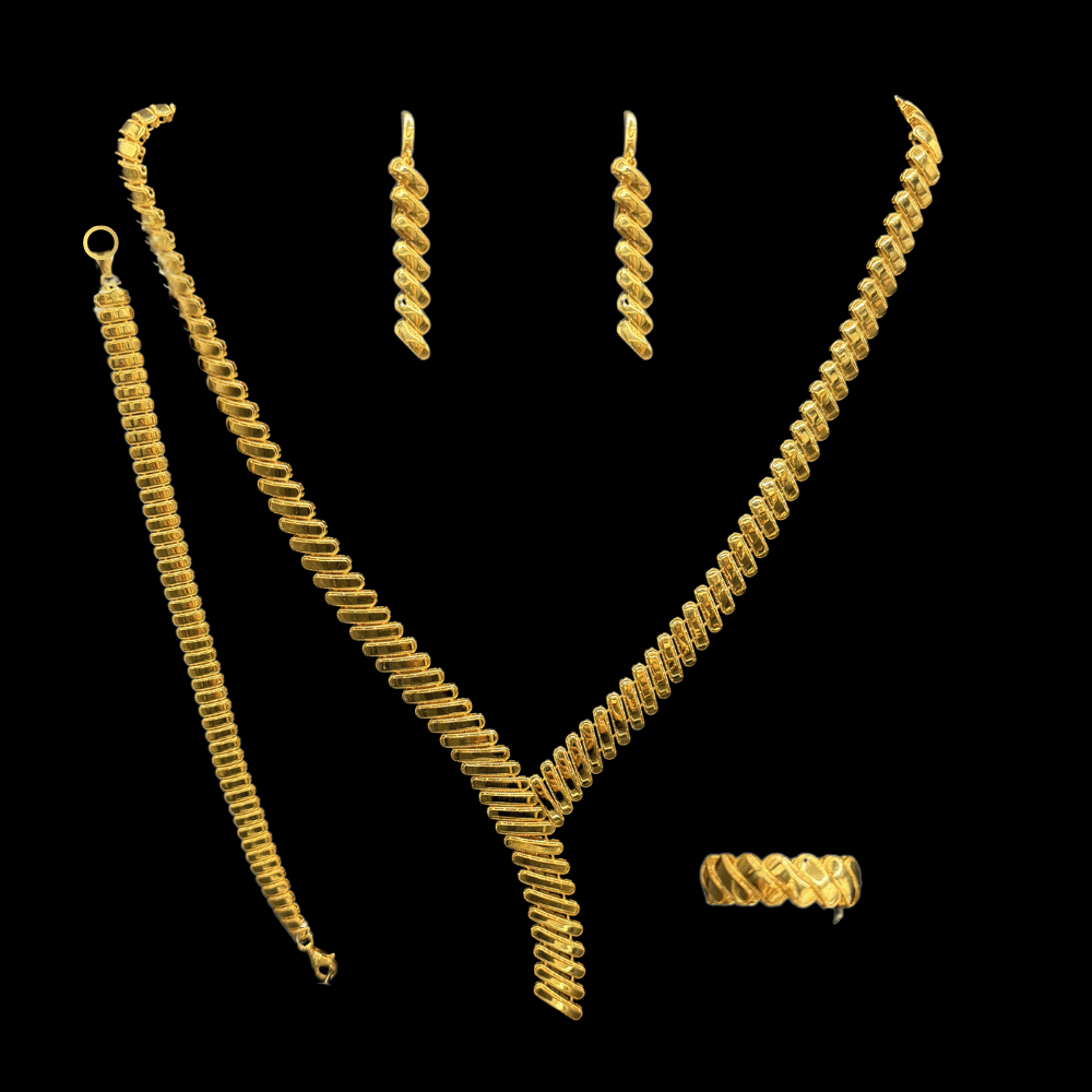 21K Gold Necklace Sets   