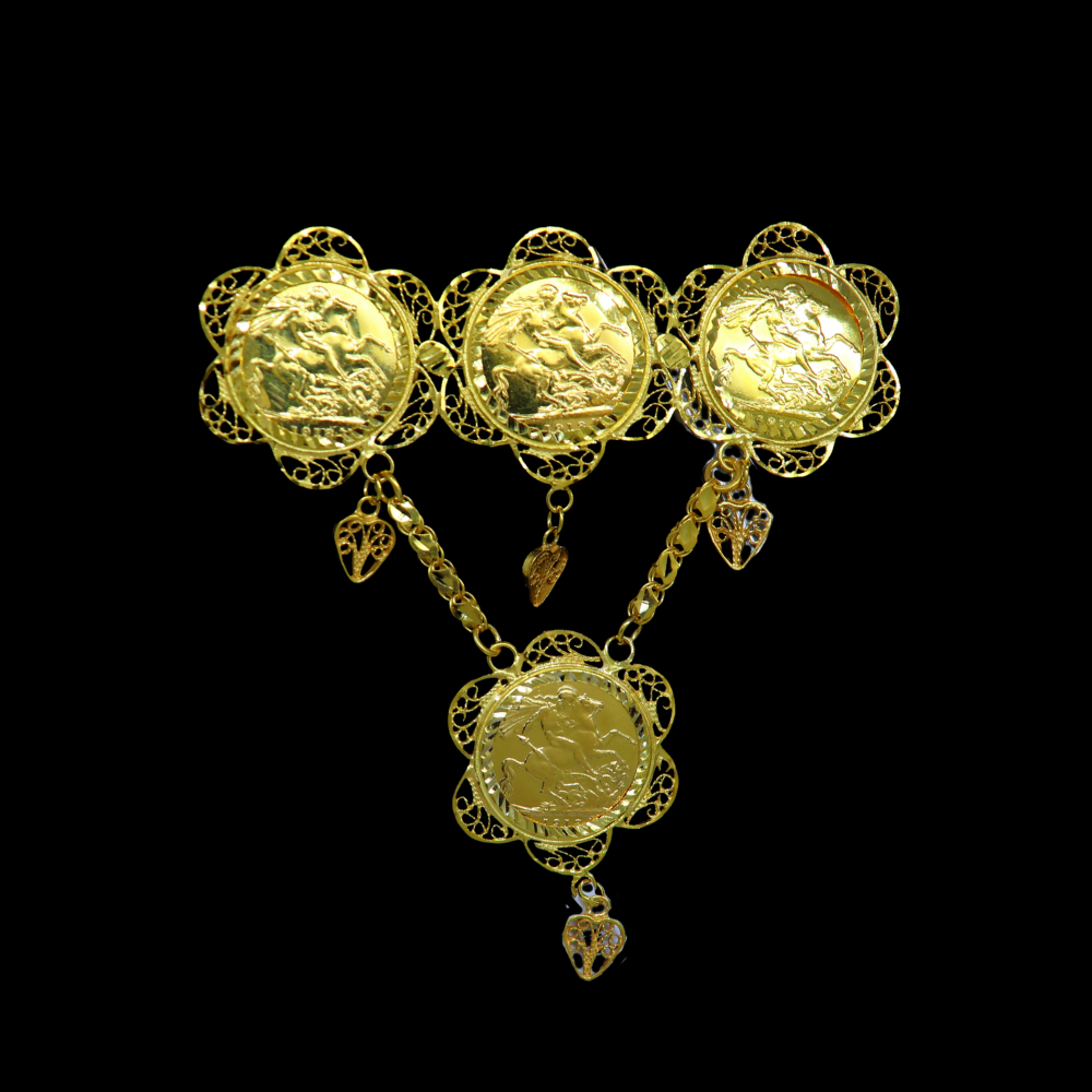 21K Gold Frame Pin   