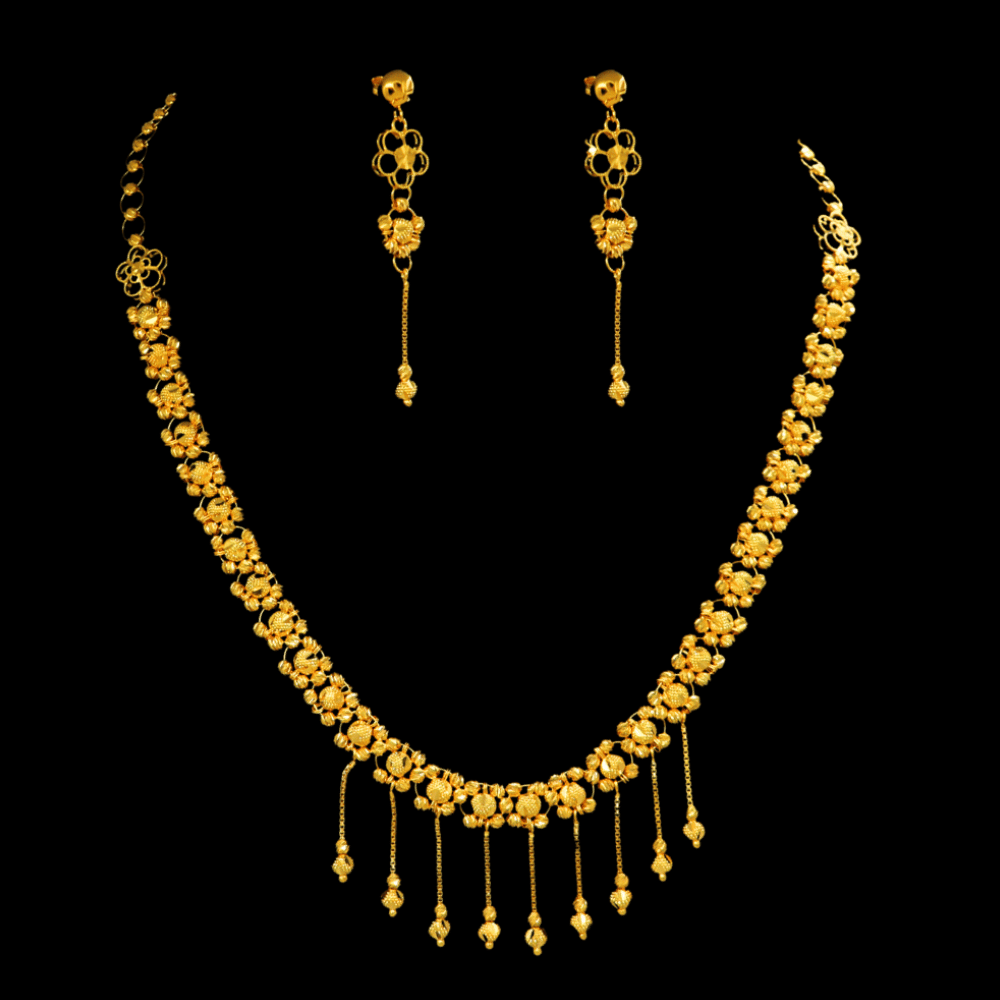 22K Gold Necklace Set   