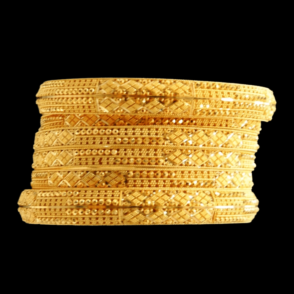 22K Gold Bangle Set (S) 