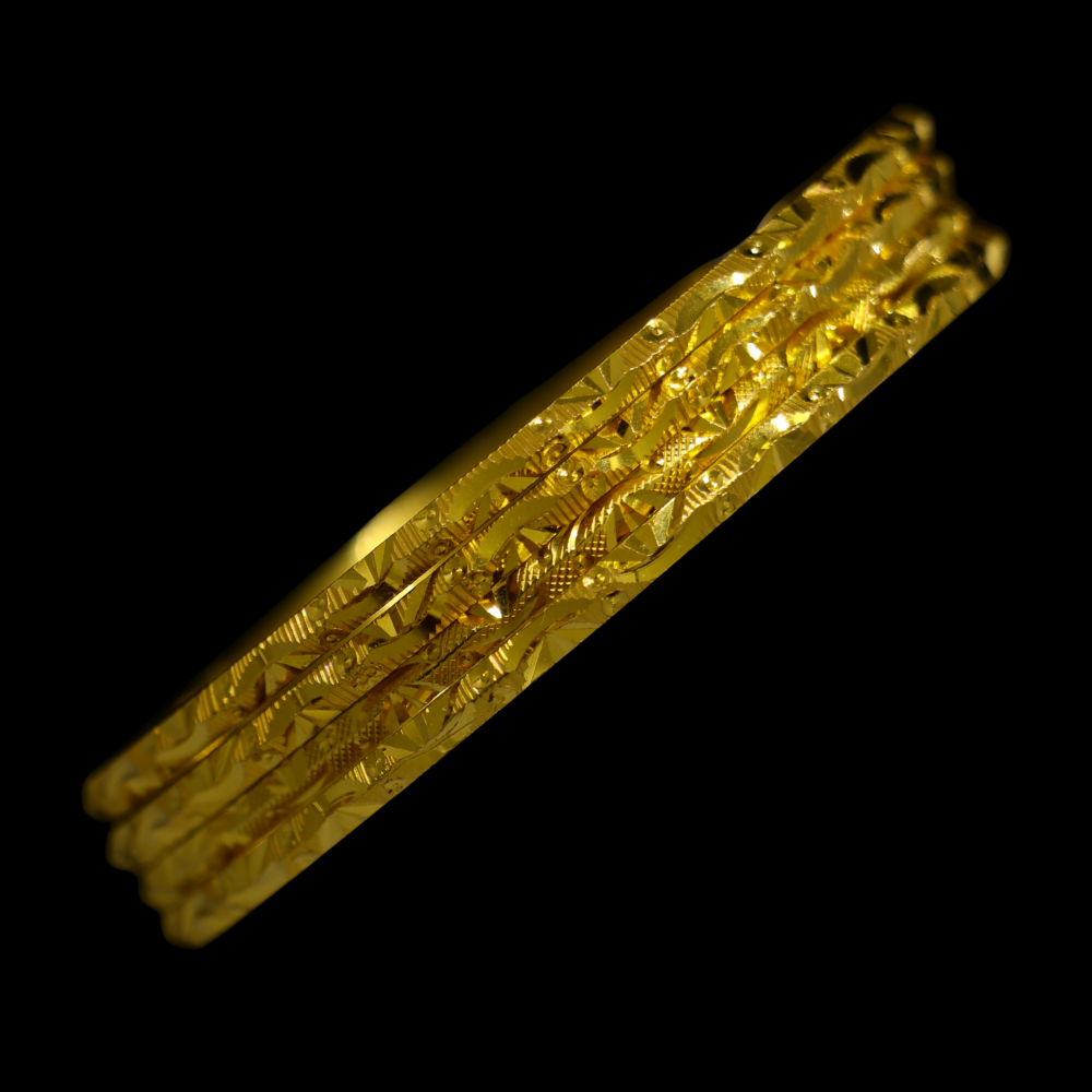 22K Gold Bangle Set (S)