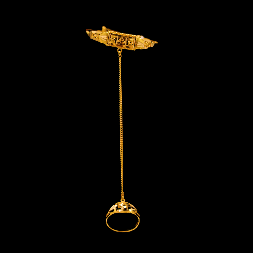 21K Gold Baby Hand Bracelet 