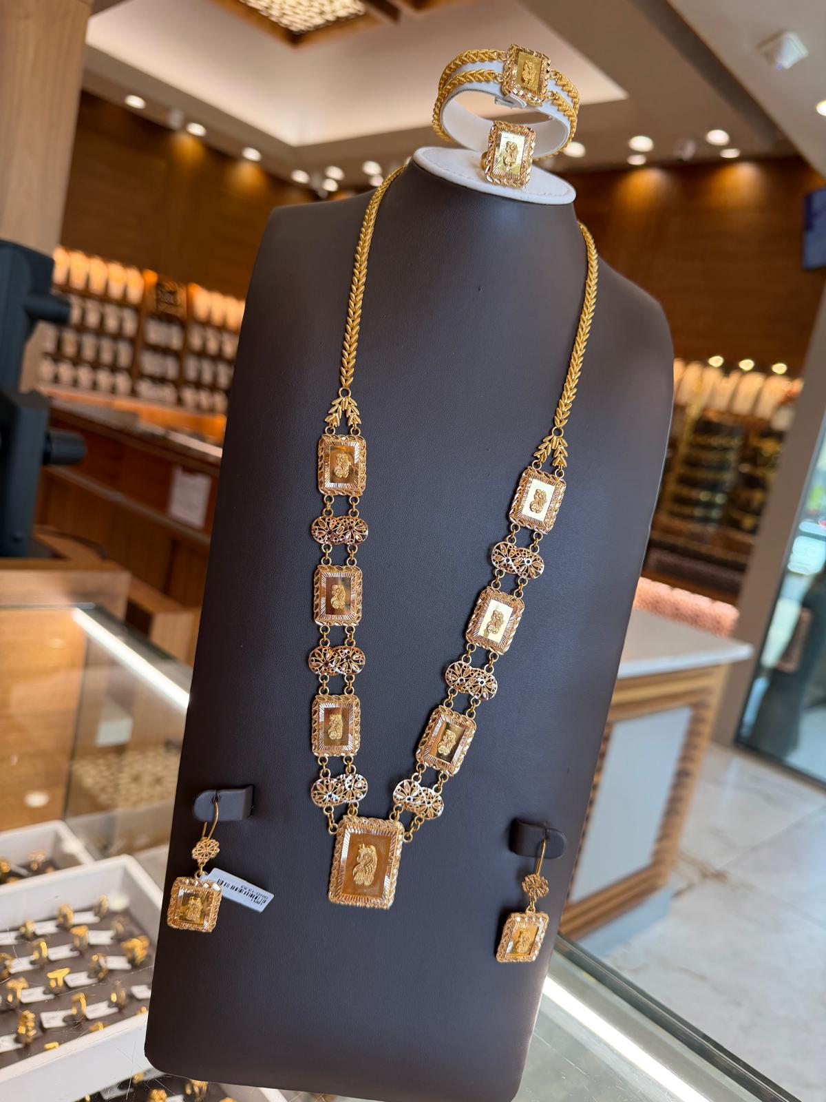 21K Gold Necklace Set  
